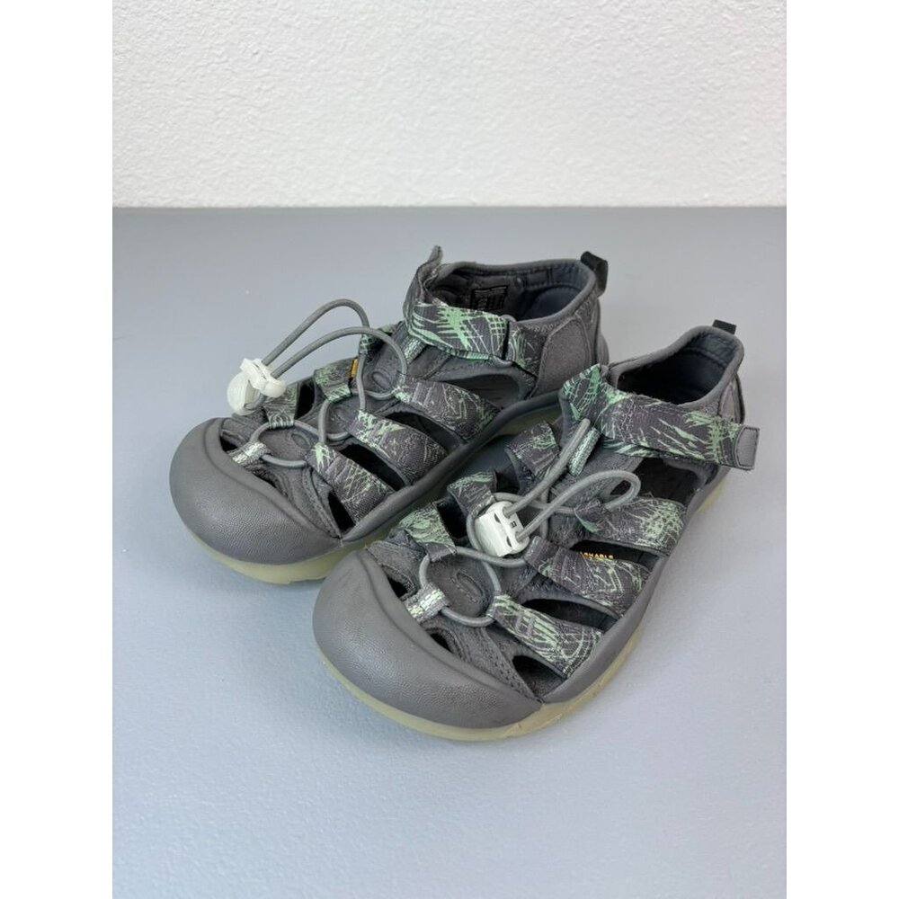 Keen youth 3 grey green glow in the dark closed toe hiking outdoor sandals